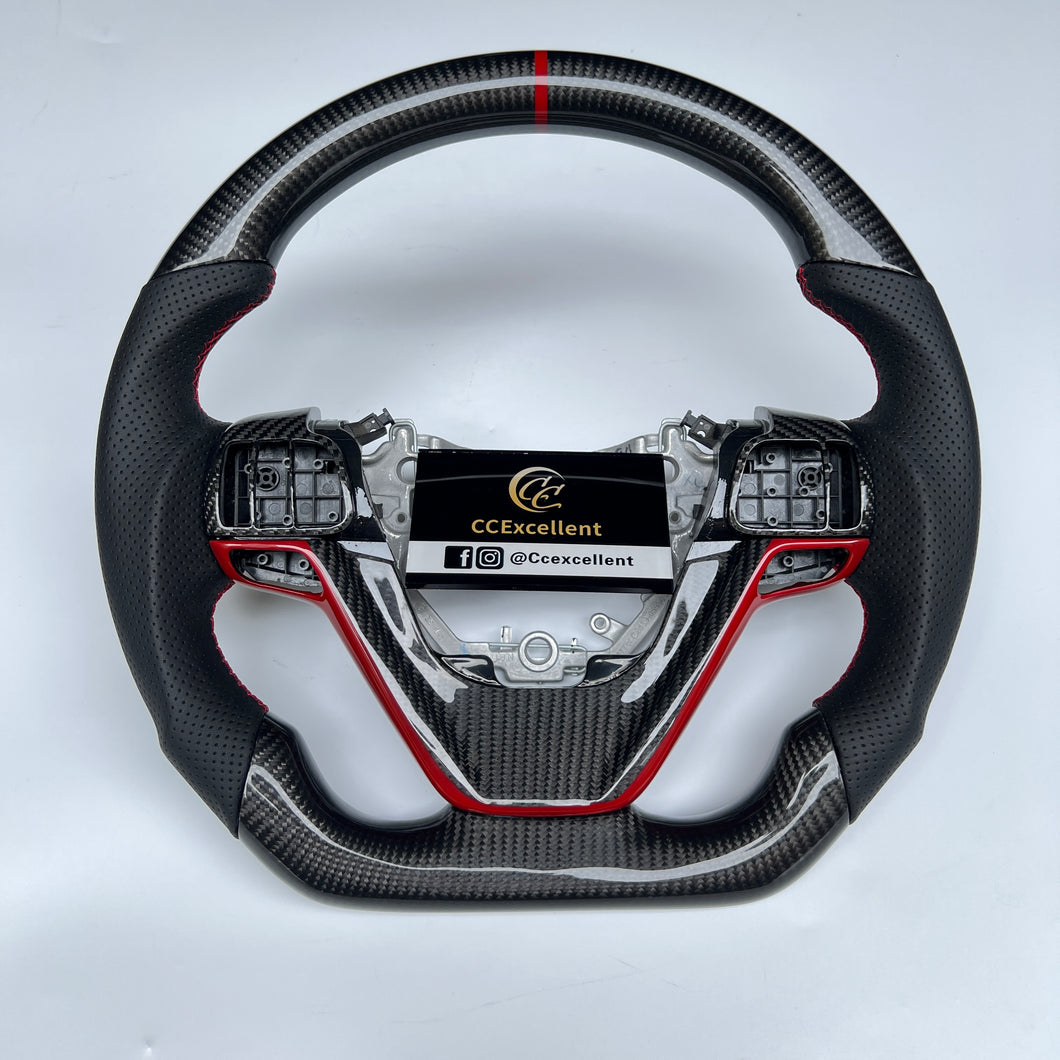 CCexcellent -For Highlander 2015 2016 2017 2018 2019 2020 2021 carbon fiber steering wheel