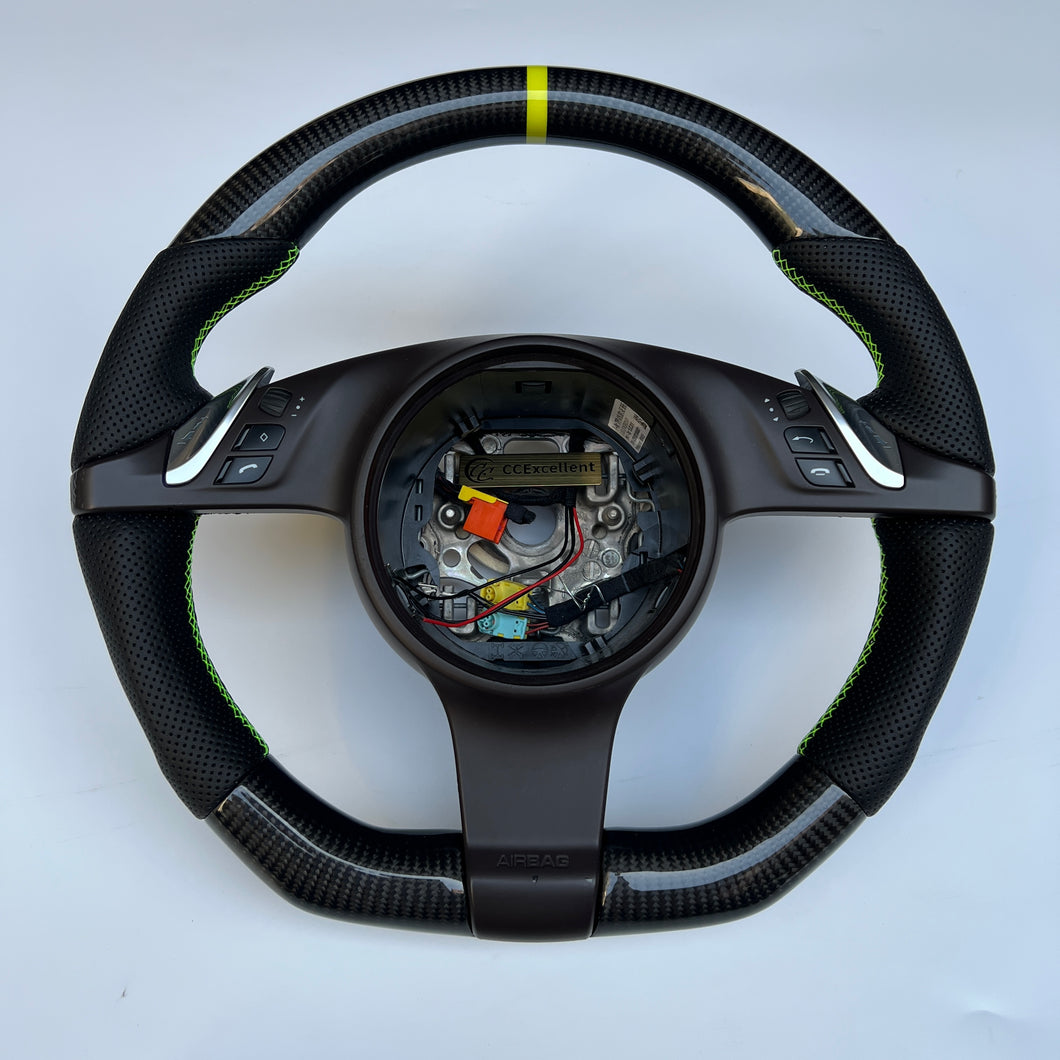 CCexcellent  For Porsche Boxster models  2013 2014 2015 2016 carbon fiber steering wheel 1-2