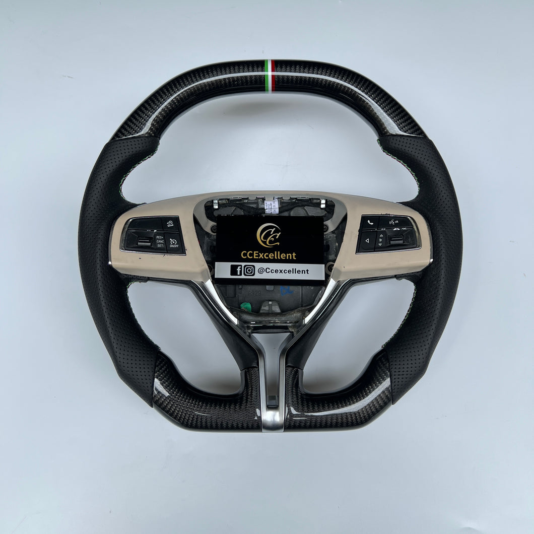 CCexcellent  For MASERATI GHIBLI M157 2014 2015 2016 2017 2018 2019 carbon fiber steering wheel