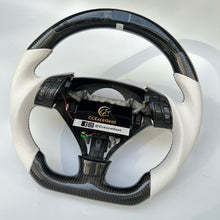 Load image into Gallery viewer, CCexcellent  For Acura TSX 2004 2005 2006 2007 2008 carbon  fiber steering wheel with white perforated leather sides
