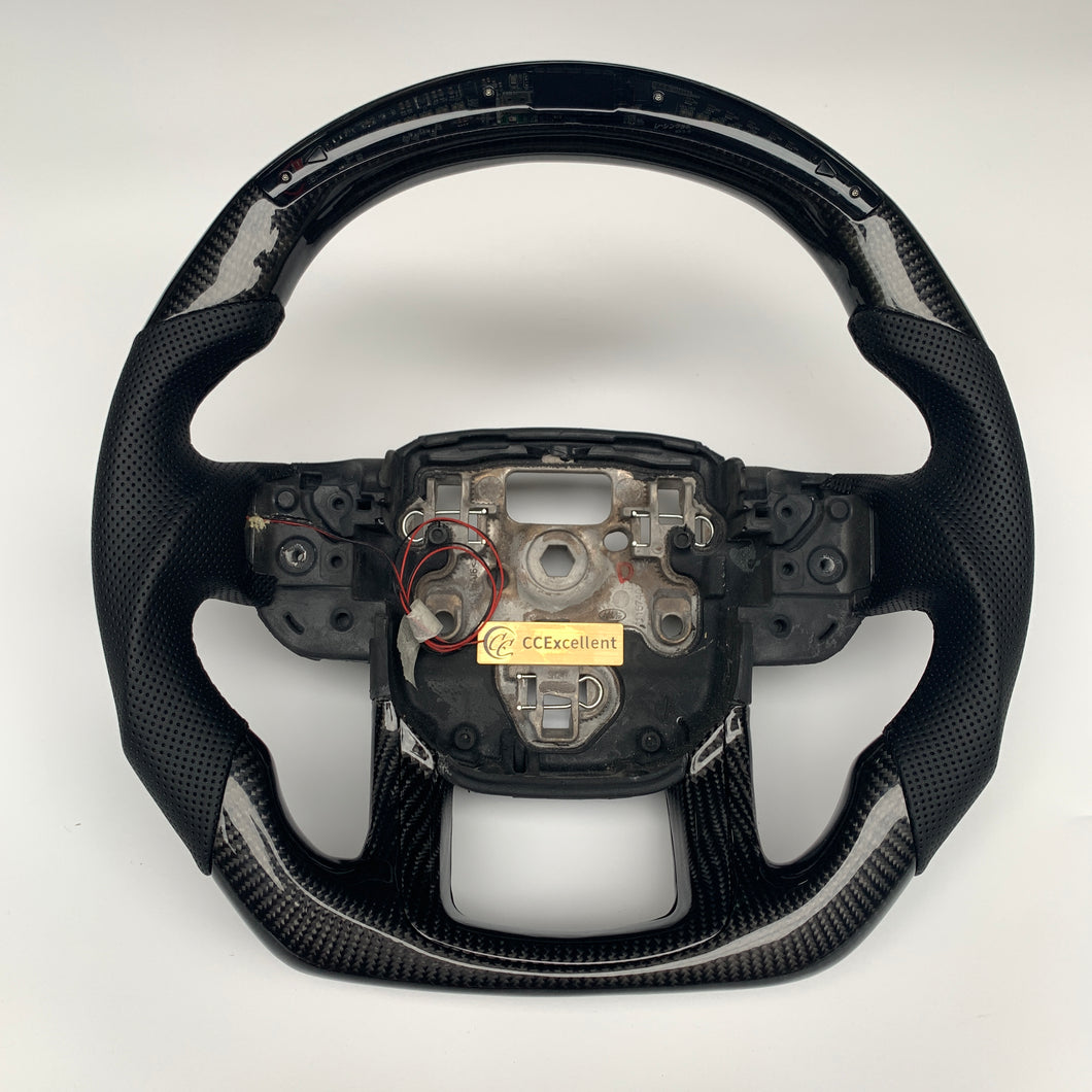 CCexcellent For Land Rover Range Rover Sport L494 2014-2019 carbon fiber steering wheel with JP LED