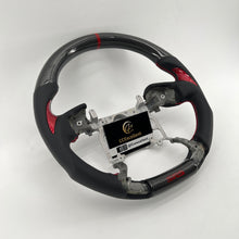 Load image into Gallery viewer, CCExcellent for Toyota Tundra  2014-2020 carbon fiber steering wheel red thumbgrips
