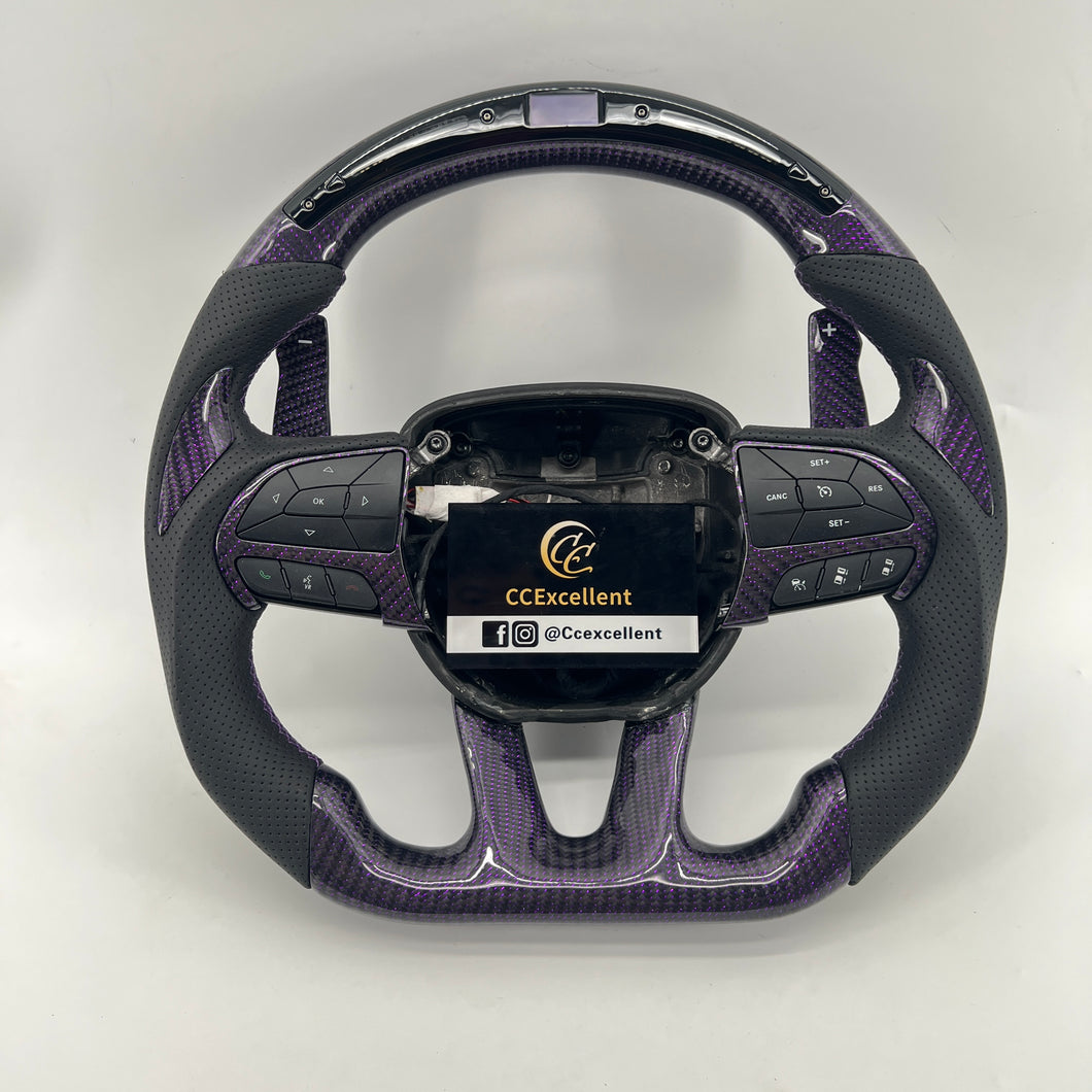 CCexcellent For Dodge (SRT) Challenger 2015 2016 2017 2018 2019 2020 2021 carbon fiber steering wheel