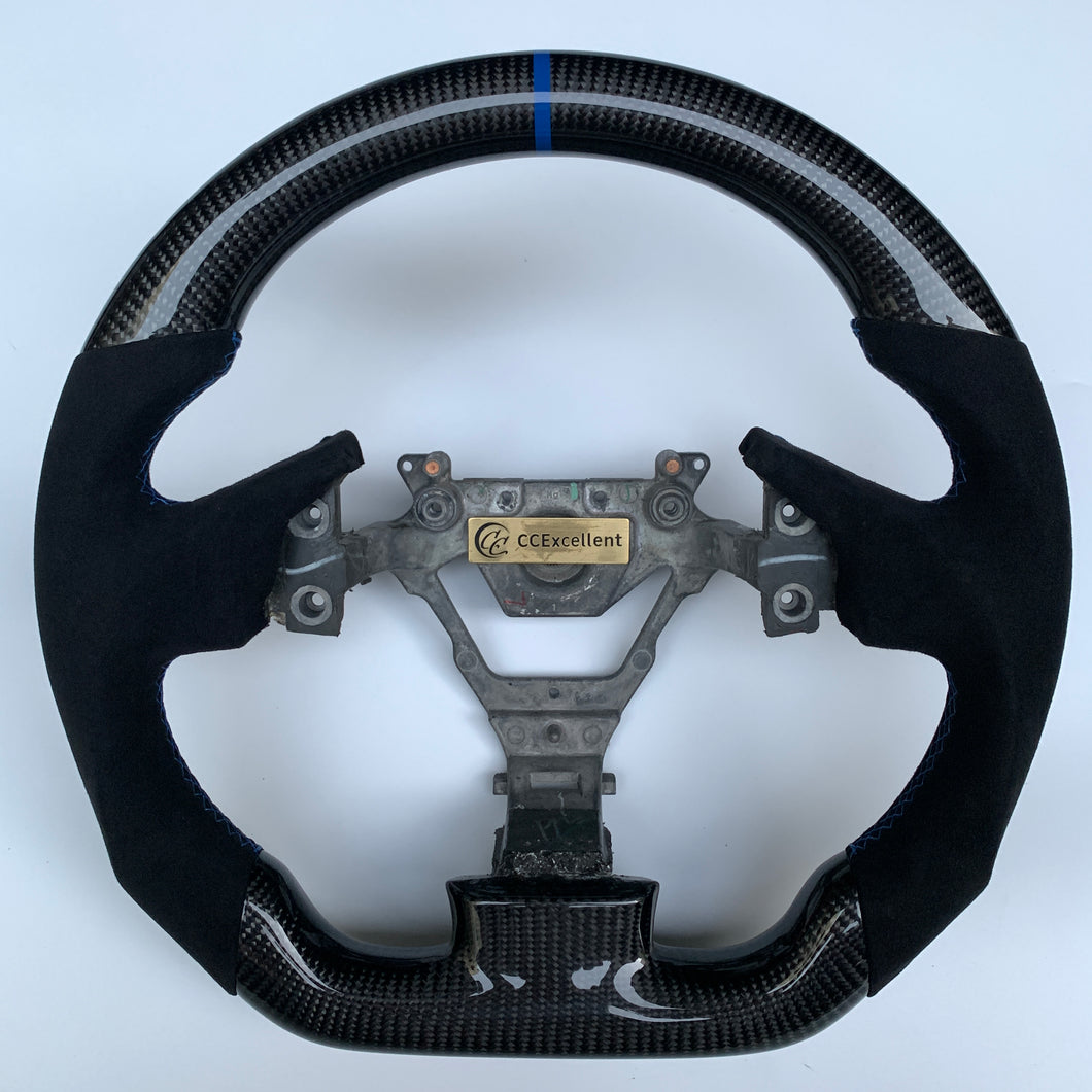 CCexcellent For Infiniti G35 2003 2004 2005 2006 carbon fiber steering wheel with Alcantara 1