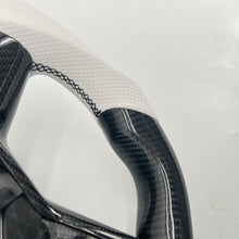 Load image into Gallery viewer, CCexcellent For  Tesla Model 3 carbon fiber steering wheel with white perforated leather
