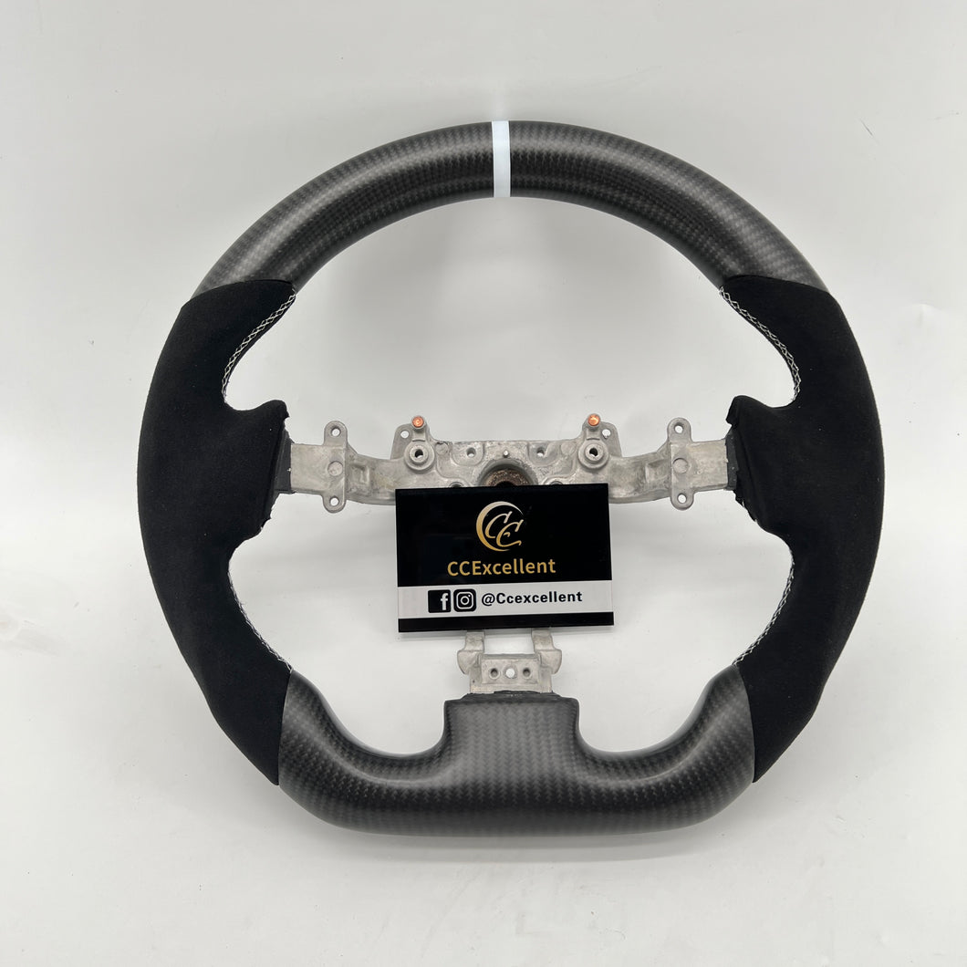 CCexcellent For Nissan GTR R35 2009-2016 carbon fiber steering wheel with black Suede