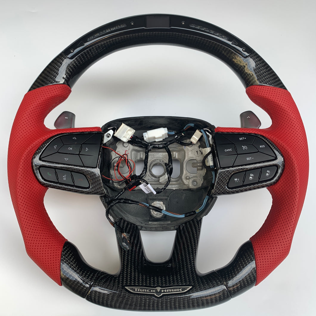 CCexcellent  For Dodge Charger 2015 2016 2017 2018 2019 2020 2021 carbon fiber steering wheel