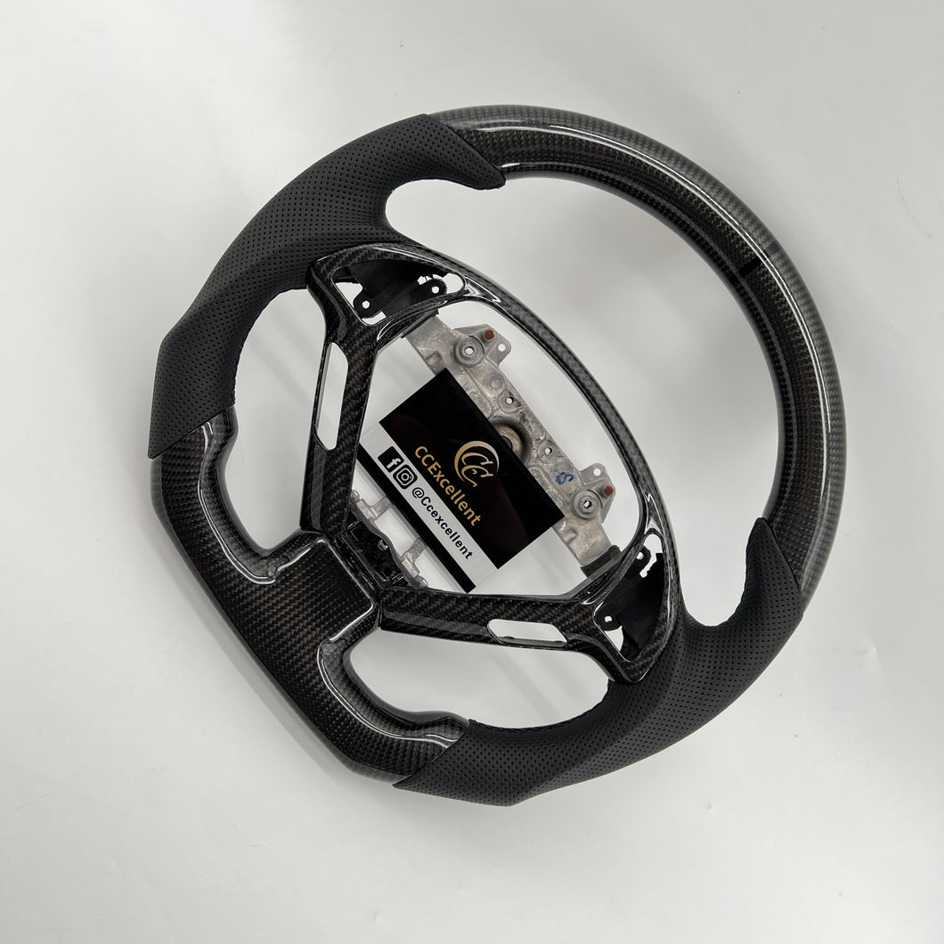 CCexcellent For Infiniti G37/G35/EX35/EX37 2008/2009/2010/2011/2012/2013 carbon fiber steering wheel with trim