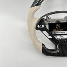 Load image into Gallery viewer, CCexcellent For Infiniti G37/G35 2008/2009/2010/2011/2012/2013 carbon fiber steering wheel with white perforated leather
