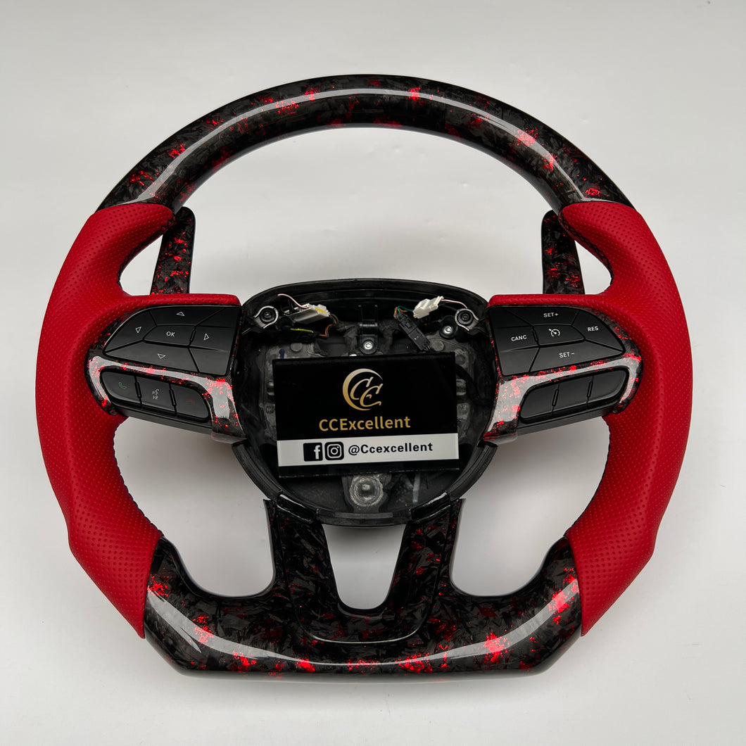 customized CCexcellent  For Dodge (SRT) Challenger 2015 2016 2017 2018 2019 2020 2021 carbon fiber steering wheel