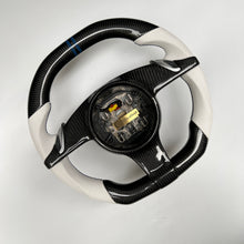 Load image into Gallery viewer, CCexcellent  For Porsche Carrera models 2012 2013 2014 2015 2016 carbon steering wheel with white perforated leather sides

