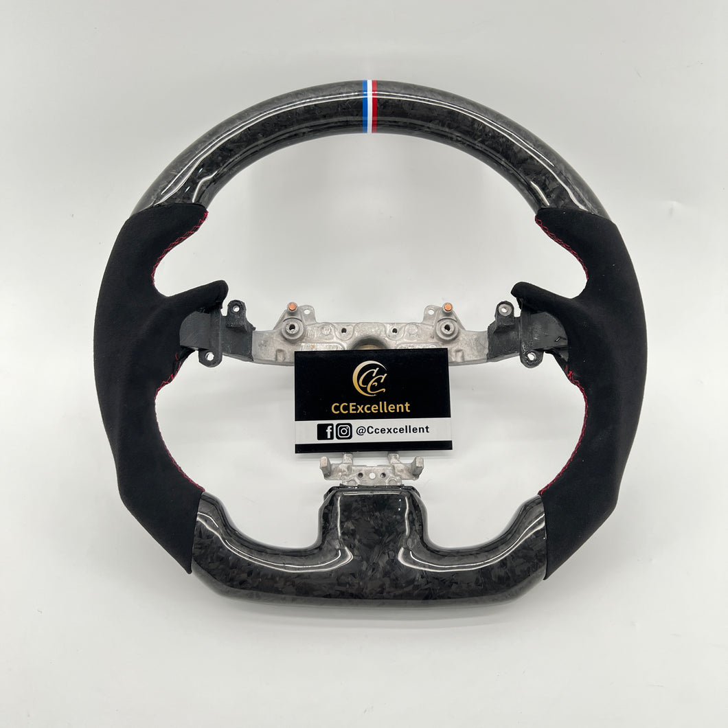 CCexcellent For Infiniti G37 2008/2009/2010/2011/2012/2013 forged carbon fiber steering wheel with alcantara 4