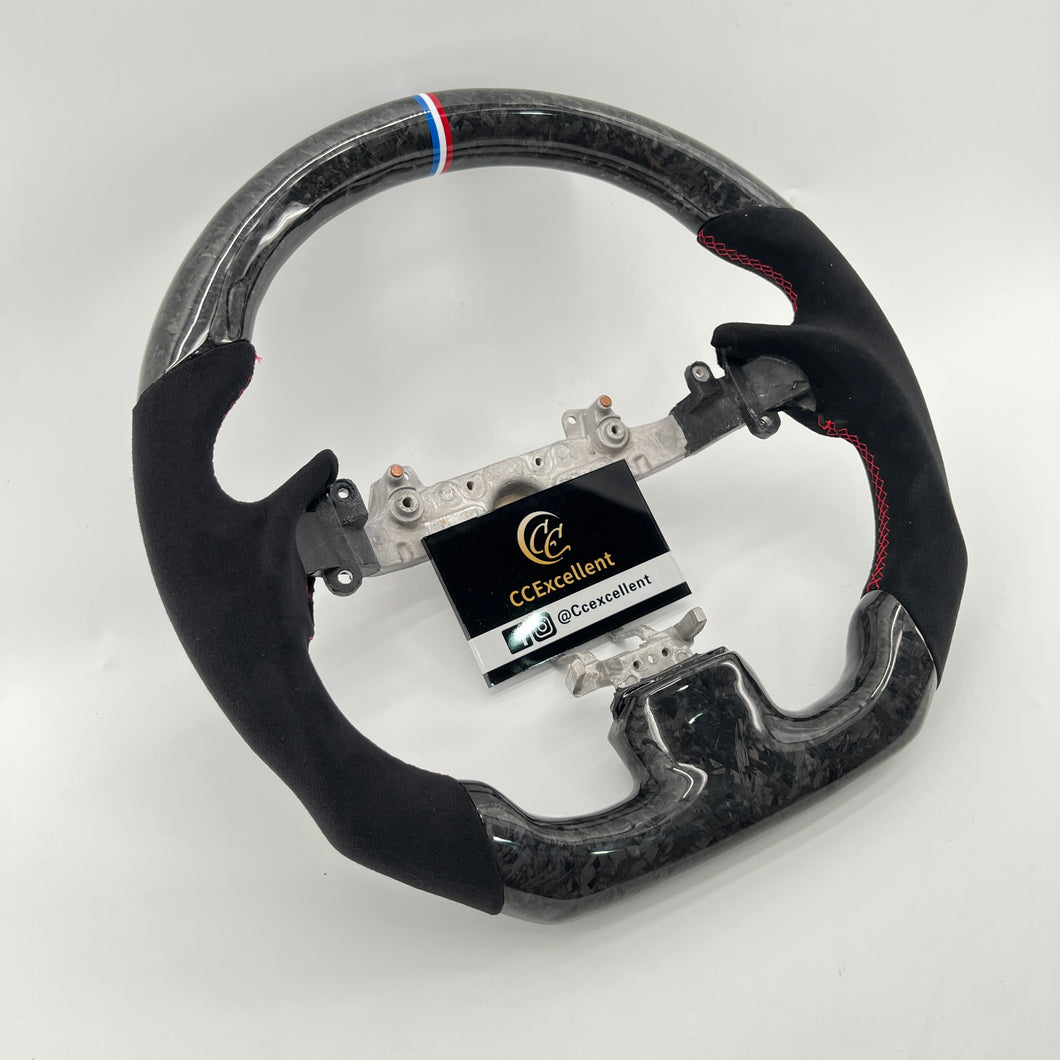 CCexcellent For Infiniti G37 2008/2009/2010/2011/2012/2013 forged carbon fiber steering wheel with alcantara 6