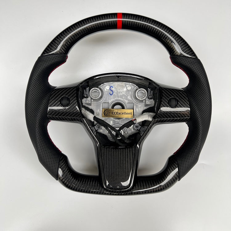 Customized-CCexcellent For Tesla Model 3/Y carbon fiber steering wheel