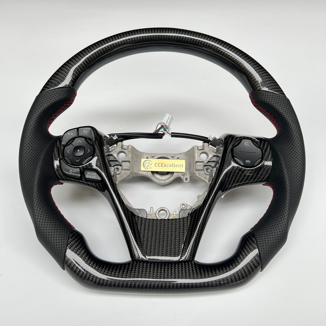 CCexcellent For 2012/2013/2014/2015/2016/2017 7th gen Camry carbon fiber steering wheel for Toyota