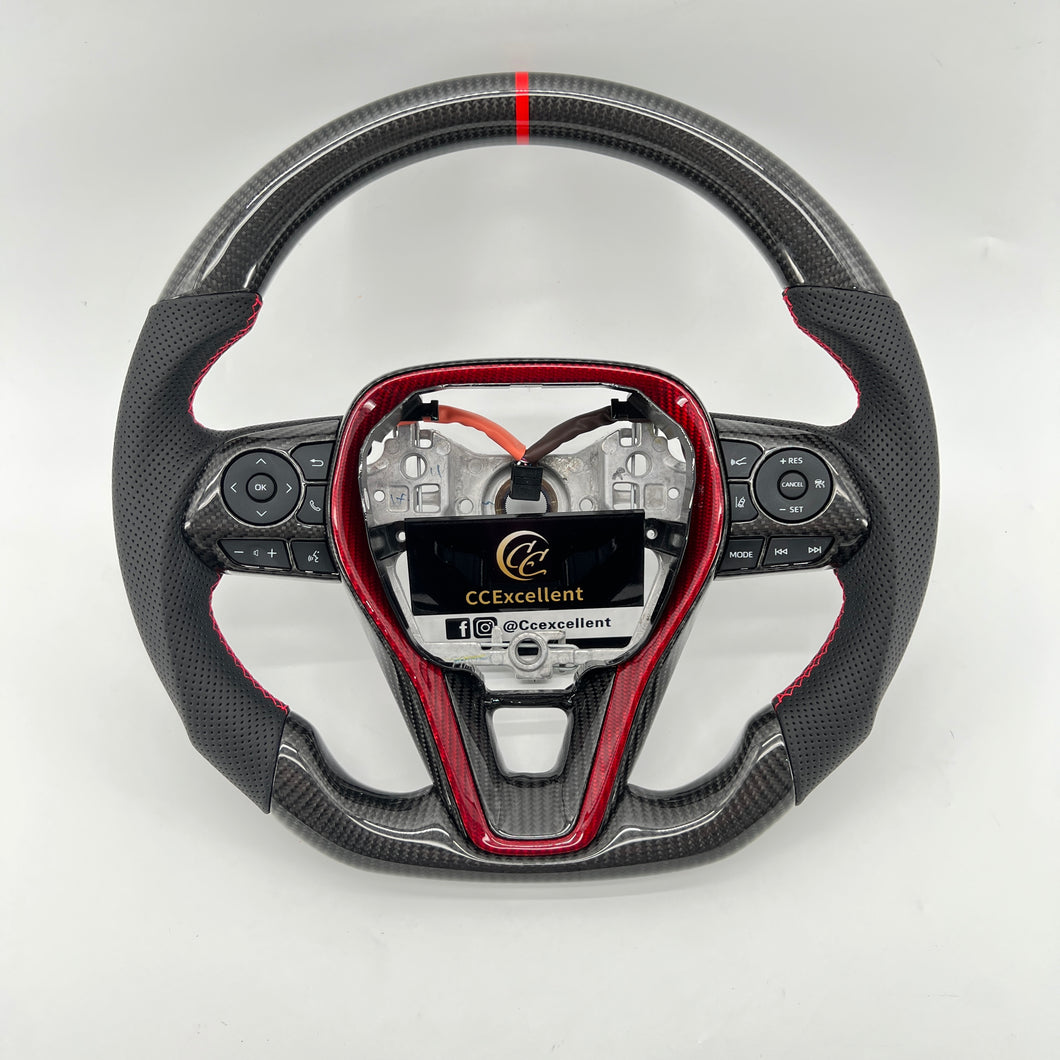 CCexcellent -For Toyota Corolla Hatchback 2019 2020 2021 carbon fiber steering wheel