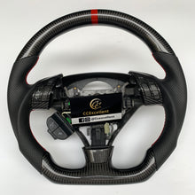 Load image into Gallery viewer, CCexcellent  For Acura TSX 2004 2005 2006 2007 2008 carbon  fiber steering wheel with black perforated leather sides
