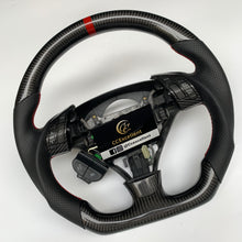 Load image into Gallery viewer, CCexcellent  For Acura TSX 2004 2005 2006 2007 2008 carbon  fiber steering wheel with black perforated leather sides
