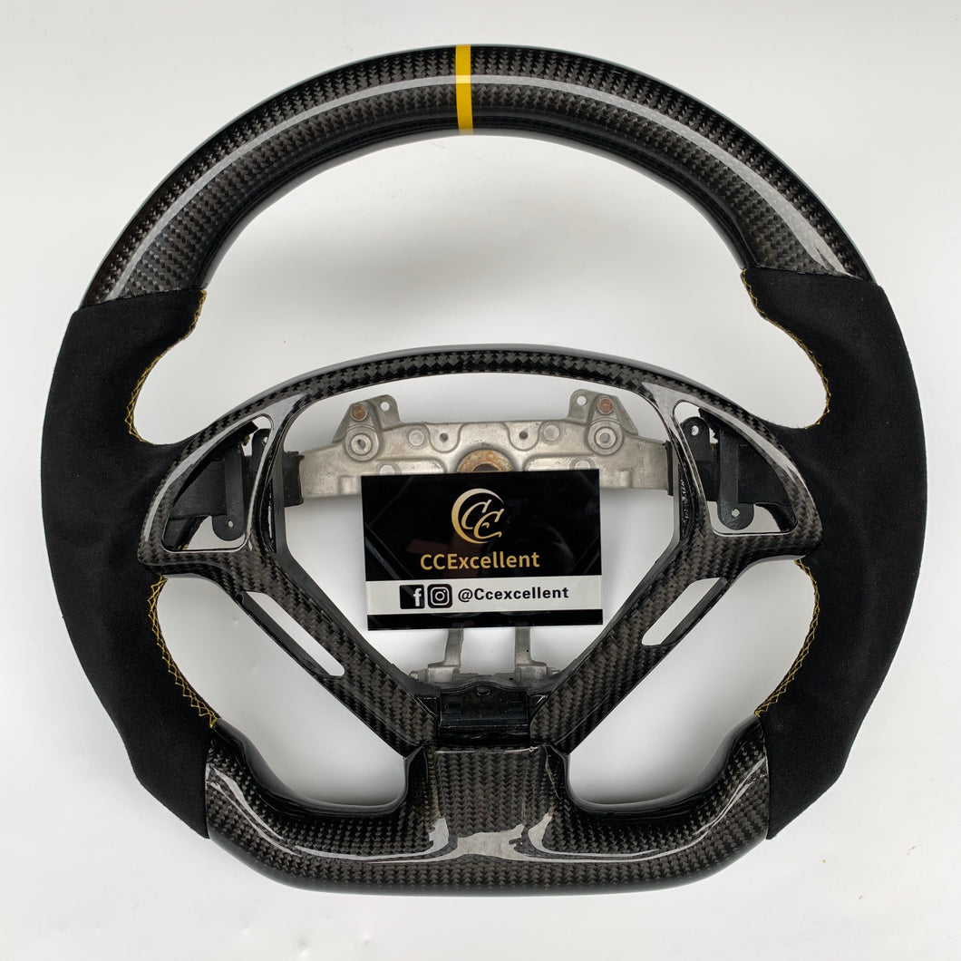 CCexcellent For Infiniti EX35 EX37 2008-2017carbon fiber steering wheel