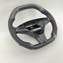 Load image into Gallery viewer, CCExcellent for tesla model s/x 2012-2021 carbon fiber steering wheel red stitching
