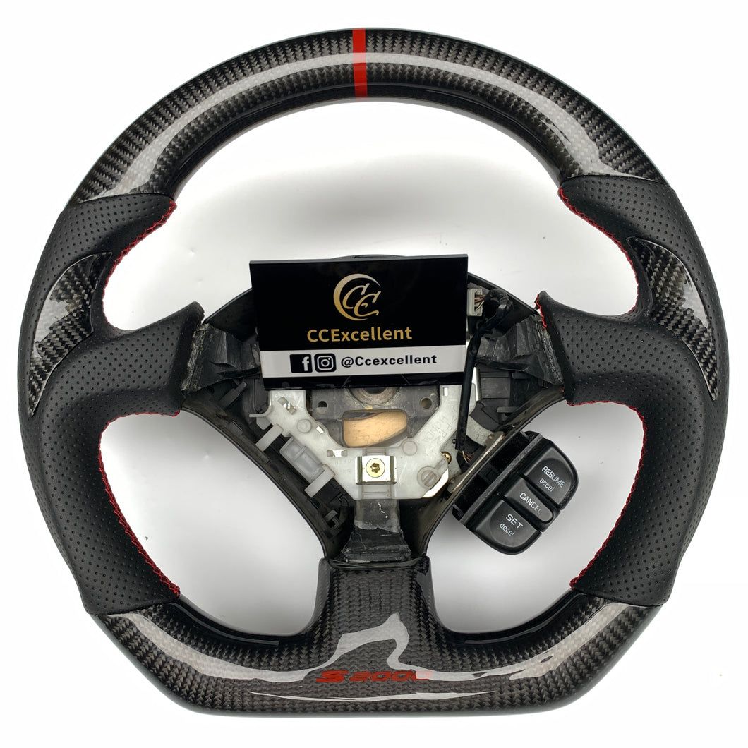 CCexcellent For Honda ACCORD CL7 CM2 DC5 EP3 FITS EK9 EK4 carbon fiber steering wheel