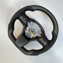 Load image into Gallery viewer, CCexcellent For Tesla Model 3 steering wheel with black matte carbon fiber
