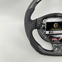 Load image into Gallery viewer, CCexcellent  For 2008 2009 2010 2011 2012 2013 2014 2015 2016 2017 2018 2019 Maserati Gran Turismo  carbon fiber steering wheel with black perforated leather sides
