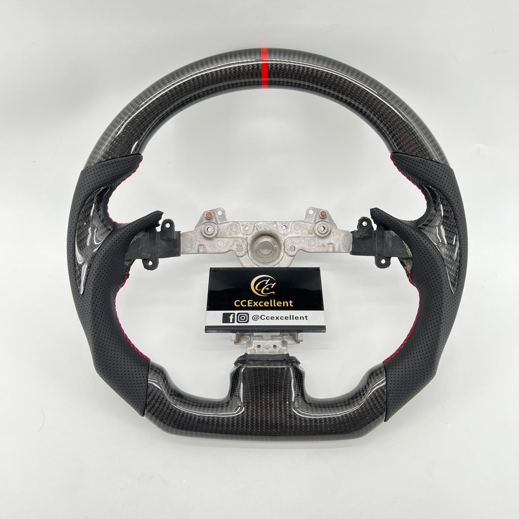 CCexcellent For Infiniti G37 2008/2009/2010/2011/2012/2013 carbon fiber steering wheel with thumbgrips 1