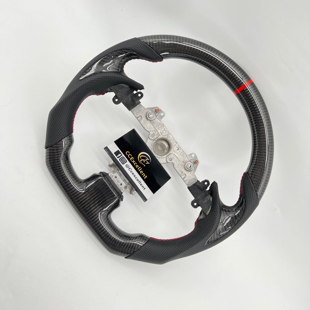 CCexcellent For Infiniti G37 2008/2009/2010/2011/2012/2013 carbon fiber steering wheel with thumbgrips 2