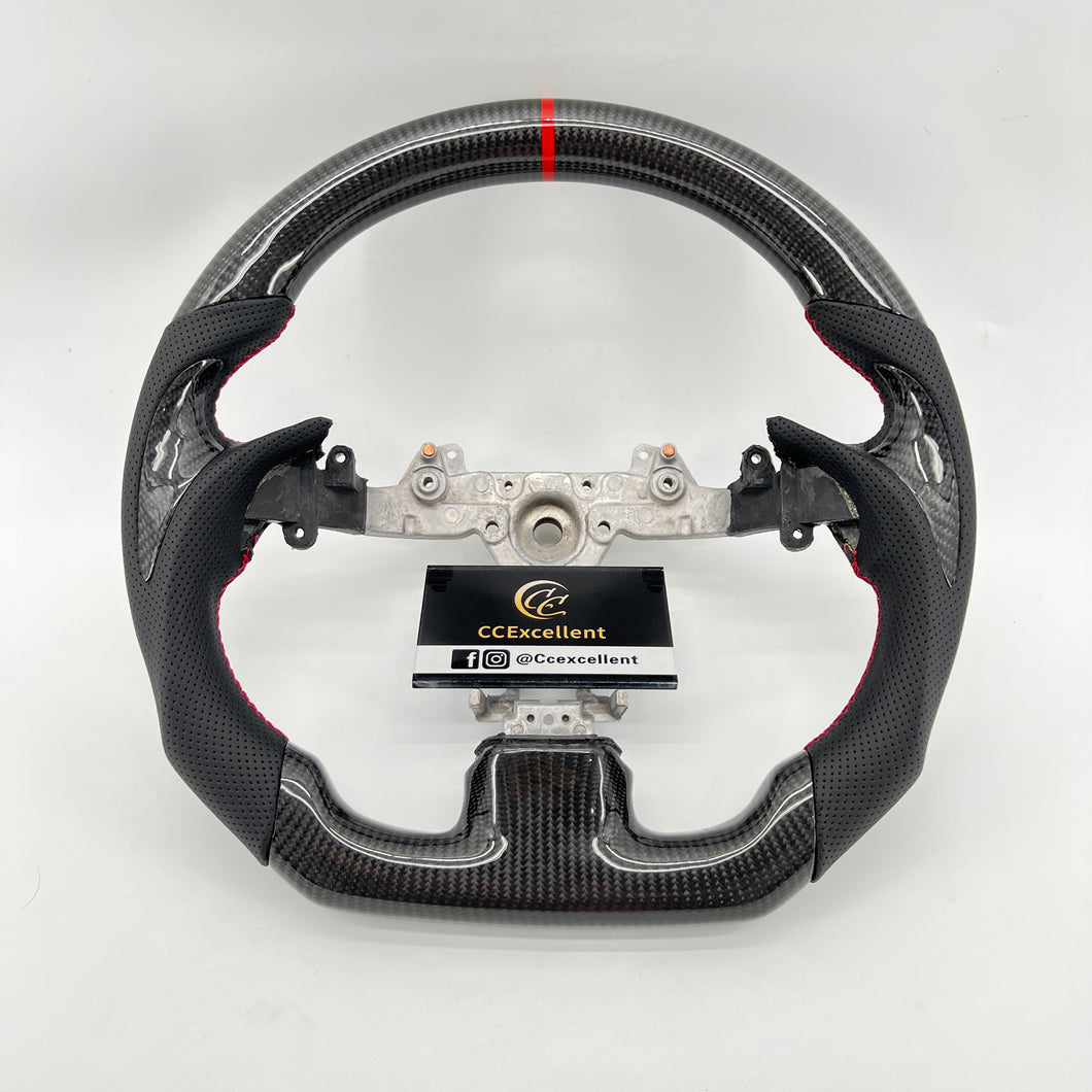 CCexcellent For Infiniti G37 2008/2009/2010/2011/2012/2013 carbon fiber steering wheel with thumbgrips 4