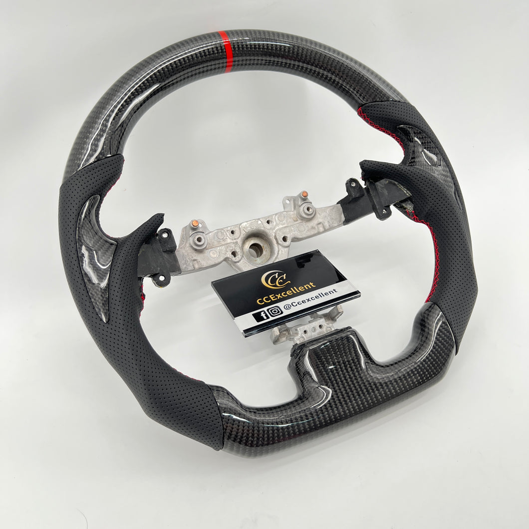 CCexcellent For Infiniti G37 2008/2009/2010/2011/2012/2013 carbon fiber steering wheel with thumbgrips 6