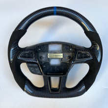 Load image into Gallery viewer, CCexcellent For Ford focus mk3 ST/RS 2015-2018 blue wire&amp;silver wire carbon fiber steering wheel
