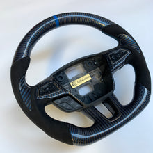 Load image into Gallery viewer, CCexcellent For Ford focus mk3 ST/RS 2015-2018 blue wire&amp;silver wire carbon fiber steering wheel
