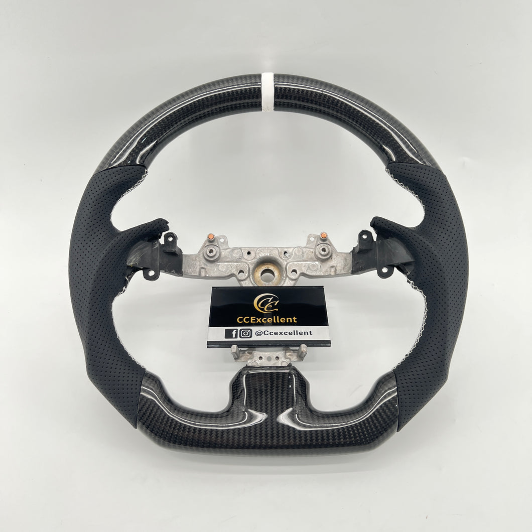 CCexcellent For Infiniti G37 2008/2009/2010/2011/2012/2013 black carbon fiber steering wheel-4