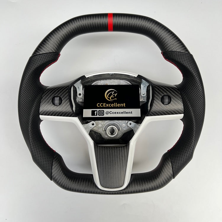 CCexcellent For Tesla Model 3/Model Y carbon fiber steering wheel