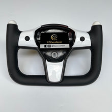 Load image into Gallery viewer, CCexcellent For Tesla Model 3 carbon fiber steering wheel with Yoke design
