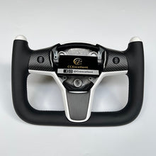 Load image into Gallery viewer, CCexcellent For  Tesla Model 3 steering wheel carbon fiber with Yoke shape design
