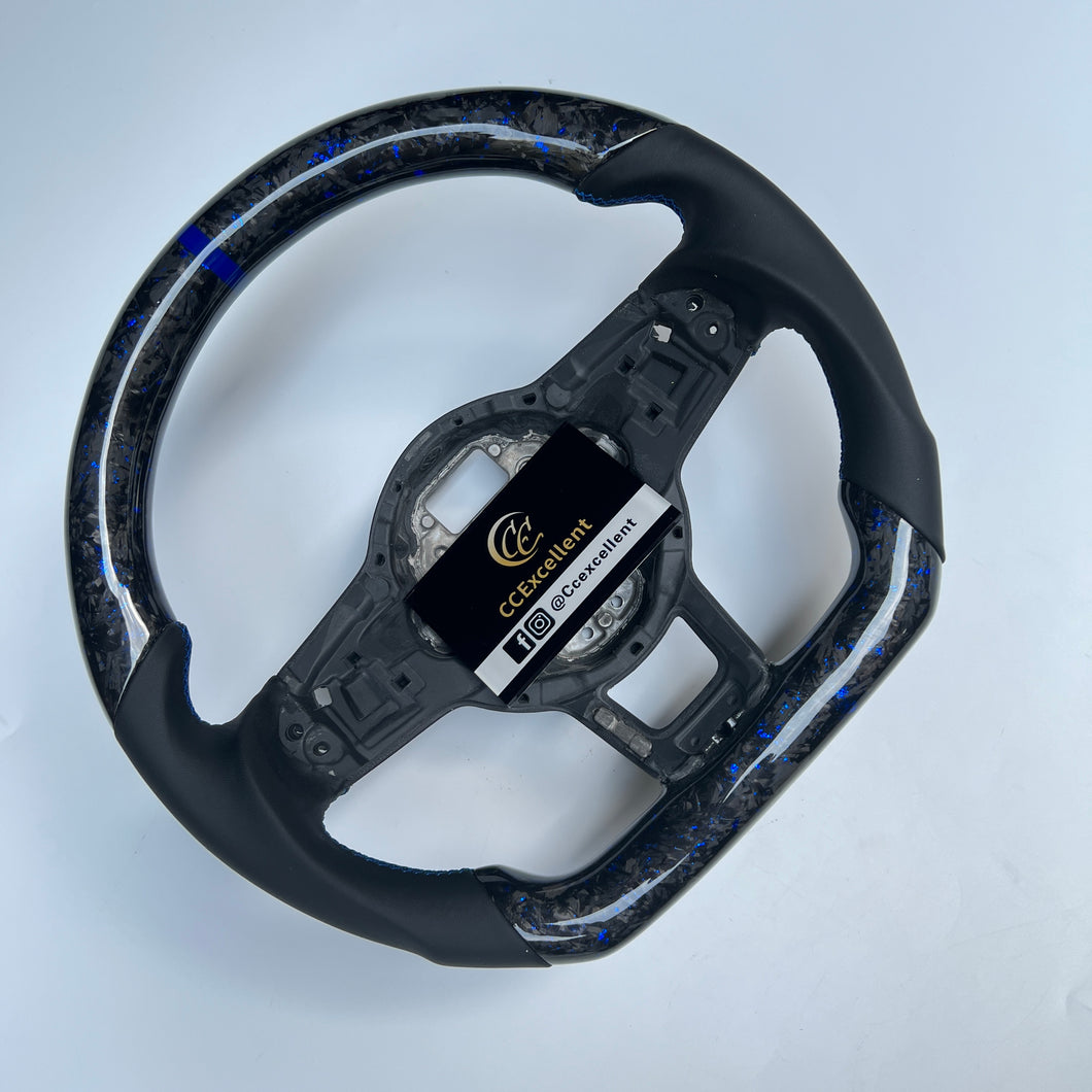 CCExcellent for Volkswagen MK7 2015-2019 carbon fiber steering wheel blue stitching