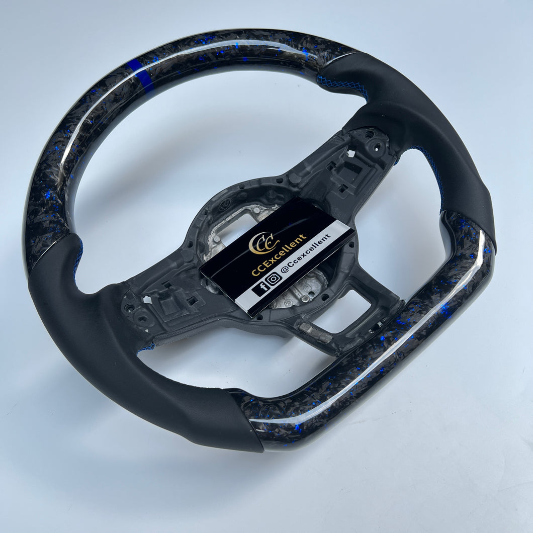 CCExcellent for Volkswagen MK7 2015-2019 carbon fiber steering wheel blue stripe