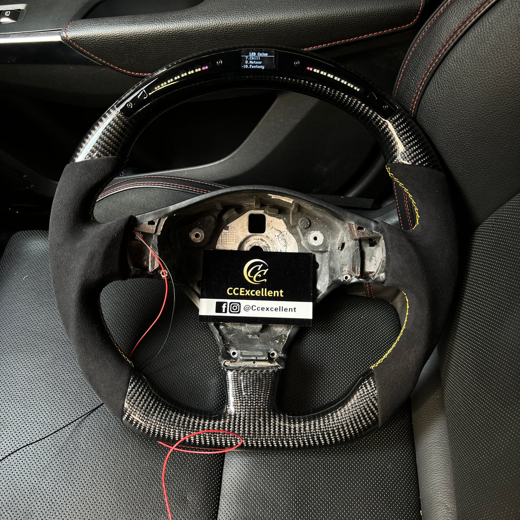 CCexcellent  For Maserati Gran Turismo  carbon  fiber steering wheel with LED at the top