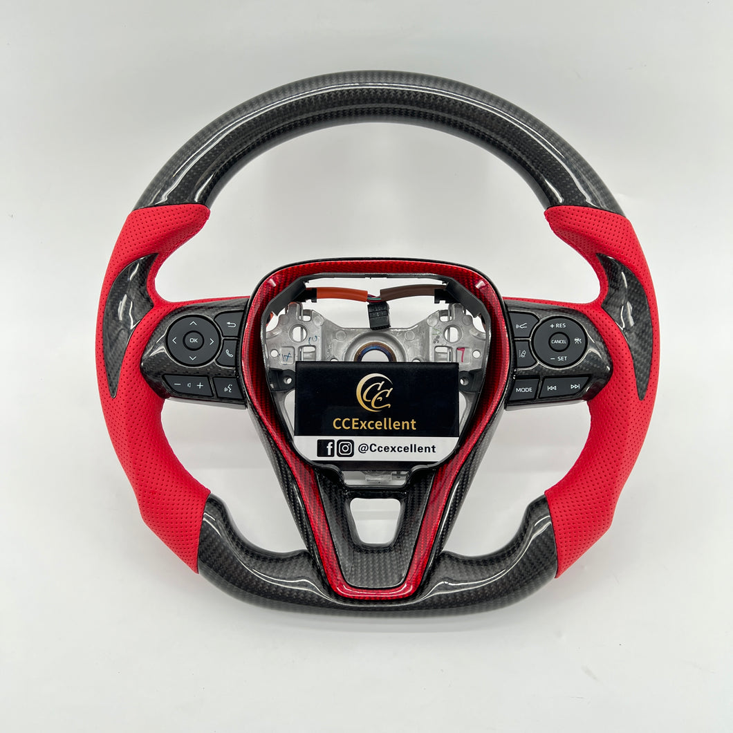 CCexcellent -For Toyota Corolla Hatchback 2019 2020 2021 carbon fiber steering wheel