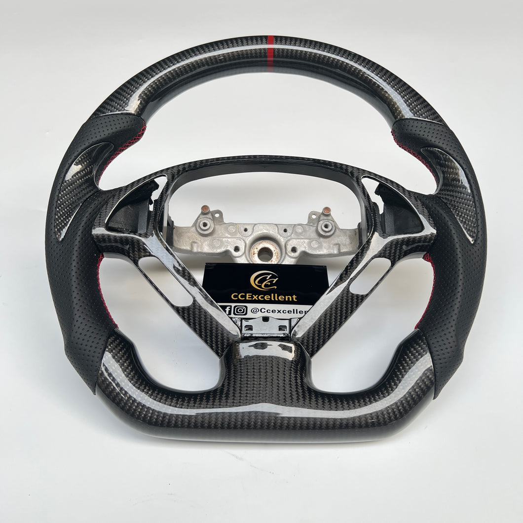 CCexcellent For Infiniti EX35 EX37 2008 2009 2010 2011 2012 2013 2014 2015 2016 2017 carbon fiber steering wheel