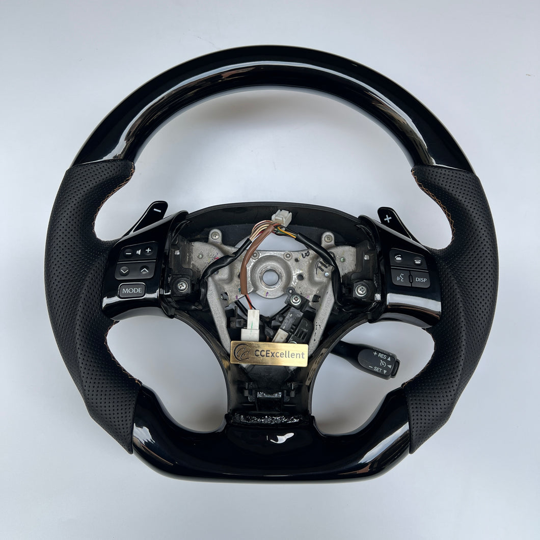 CCExcellent For Lexus IS250/IS300/IS350 2006-2013 carbon fiber steering wheel black