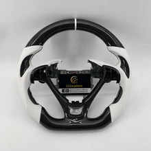 Load image into Gallery viewer, CCexcellent  For Acura TL 2009 2010 2011 2012 2013 2014 carbon  fiber steering wheel with white perforated leather sides
