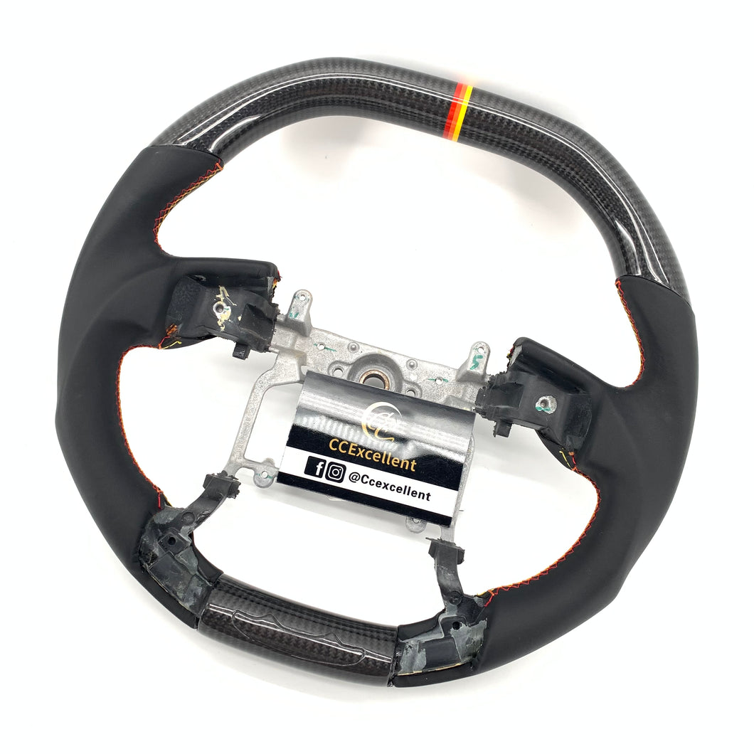 CCExcellent for Toyota Tundra  2018-2020 carbon fiber steering wheel red & orange & yellow stripe