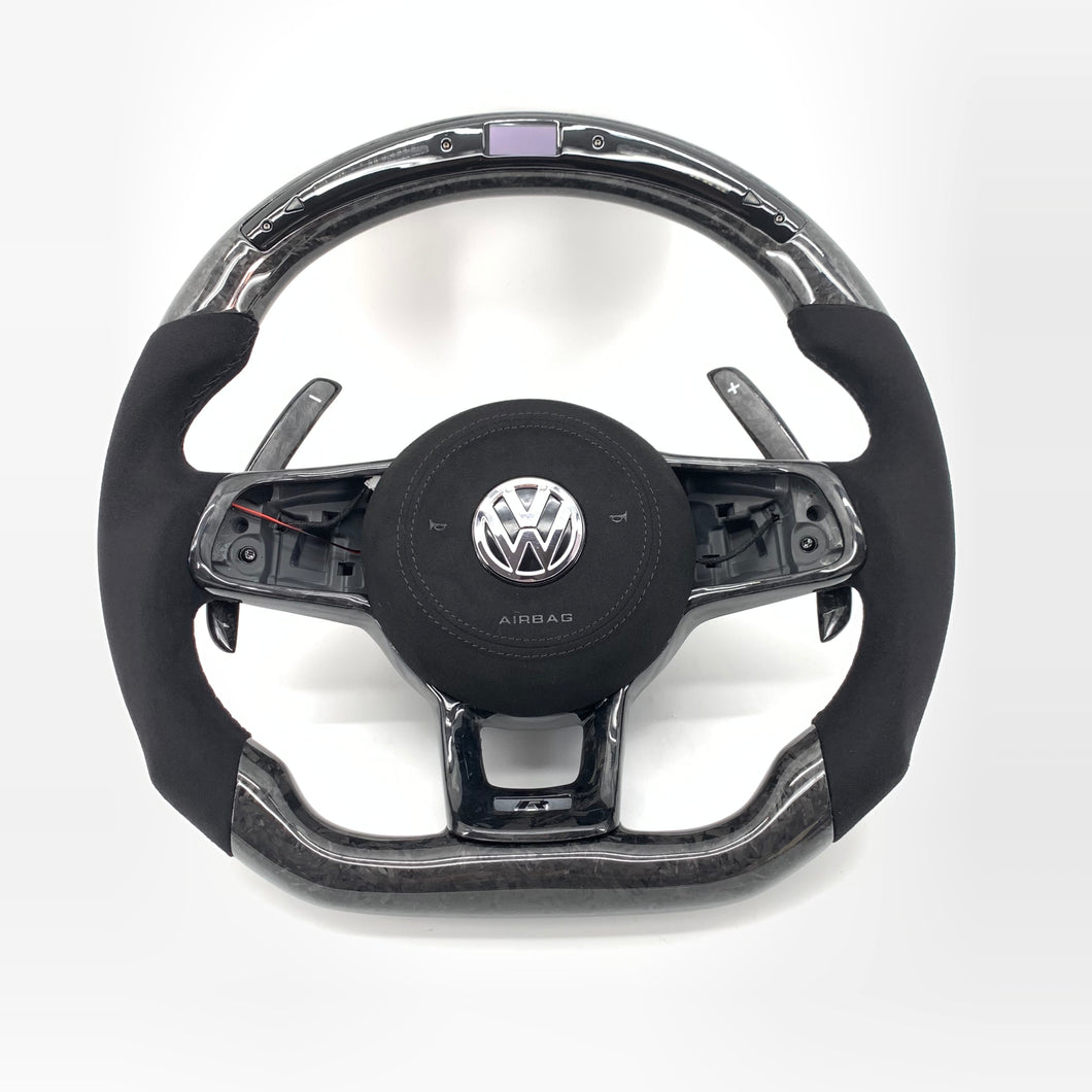 CCExcellent for Volkswagen mk7 2015-2019 carbon fiber steering wheel black alcantara