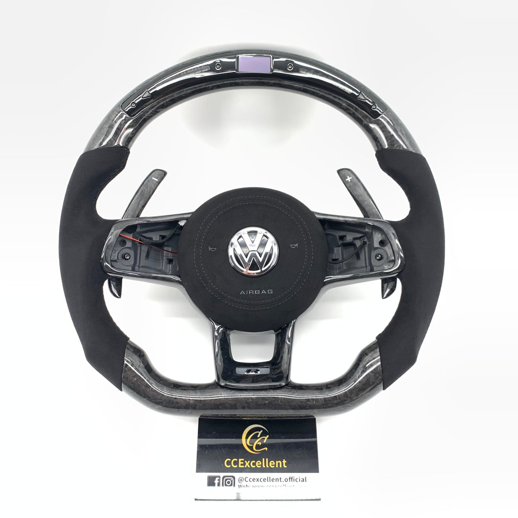 CCExcellent for Volkswagen mk7 2015-2019 carbon fiber steering wheel black airbag