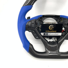 Load image into Gallery viewer, CCexcellent  For Acura TL 2009 2010 2011 2012 2013 2014 carbon  fiber steering wheel with blue perforated leather sides
