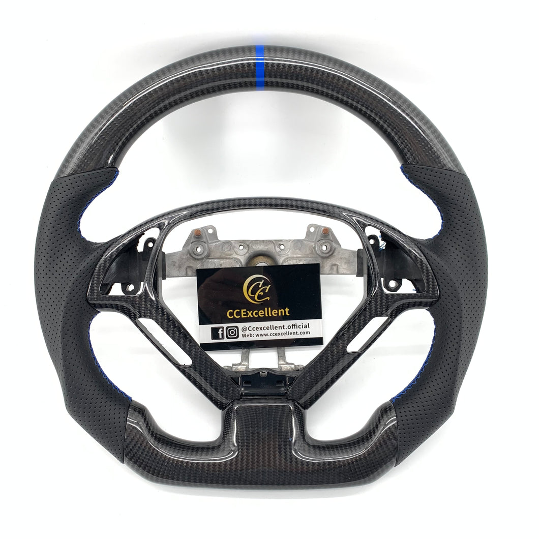 CCexcellent For Infiniti G37 2008/2009/2010/2011/2012/2013 carbon fiber steering wheel with Perforated leather 1