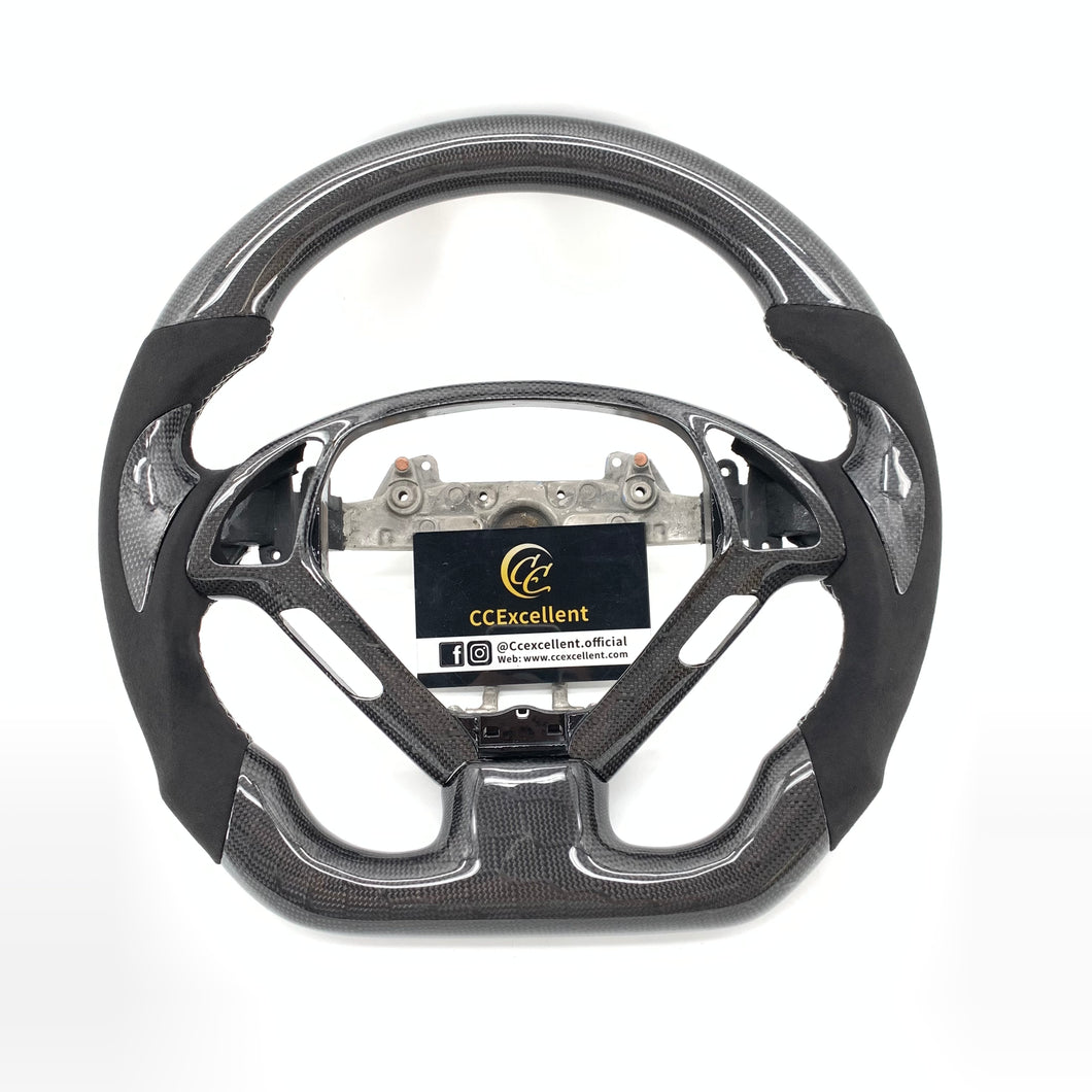 CCexcellent For Infiniti G37 2008/2009/2010/2011/2012/2013 carbon fiber steering wheel with Alcantara 1